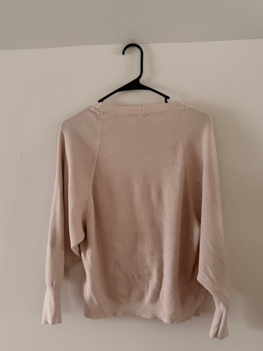 Cream Knit V-Neck Cardigan - Picture 3 of 3